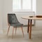 Armen Living Lily Mid-Century Dining Chair in Walnut Finish and Gray Faux Leather LCLLSIWAGRAY - alternate 3